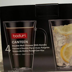 Bodum canteen 4 x 13.5 fl Oz Double wall glasses with handle